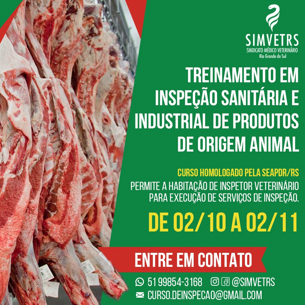 7º Treinamento de Inspeção e Tecnologia de Alimentos de Origem Animal